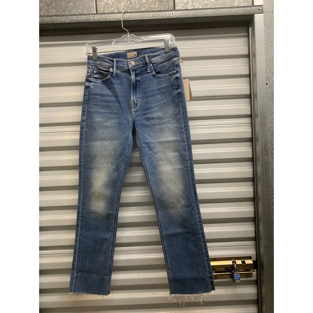 NWT MOTHER THE MID RISE DAZZLER ANKLE FRAY Riding The Cliffside 27x27